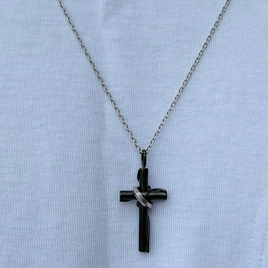 Pendentif Croix Acier prettysunbyfa