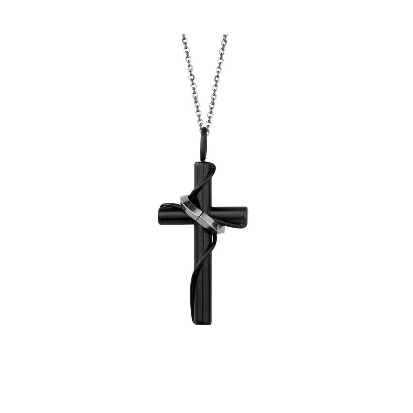 Pendentif Croix Acier prettysunbyfa